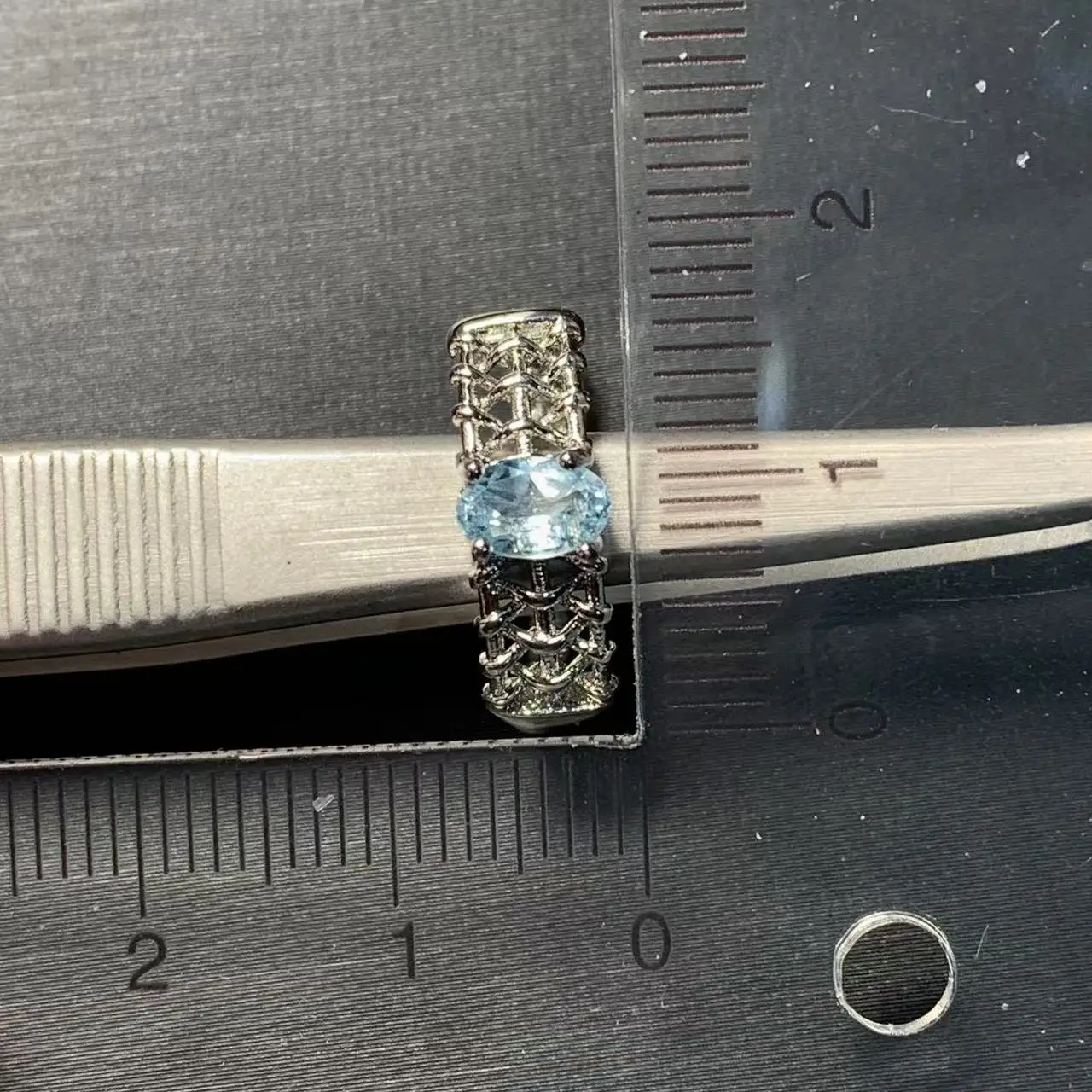 Natural BLUE TOPAZ HOOP Earrings For Women Jewelry Gift Simple Jewelry COPPER Elegant Design Luxury