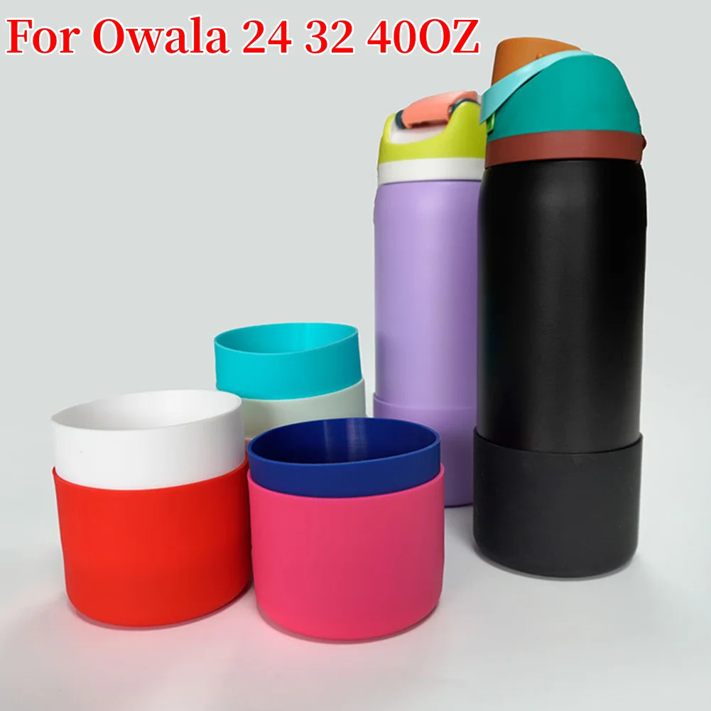 Silicone Water Bottle Boot for Owala 24oz 32oz 40oz Anti-Slip Protective Sleeve Bottom Bumper Bottle Seal Ring Silicone Stopper
