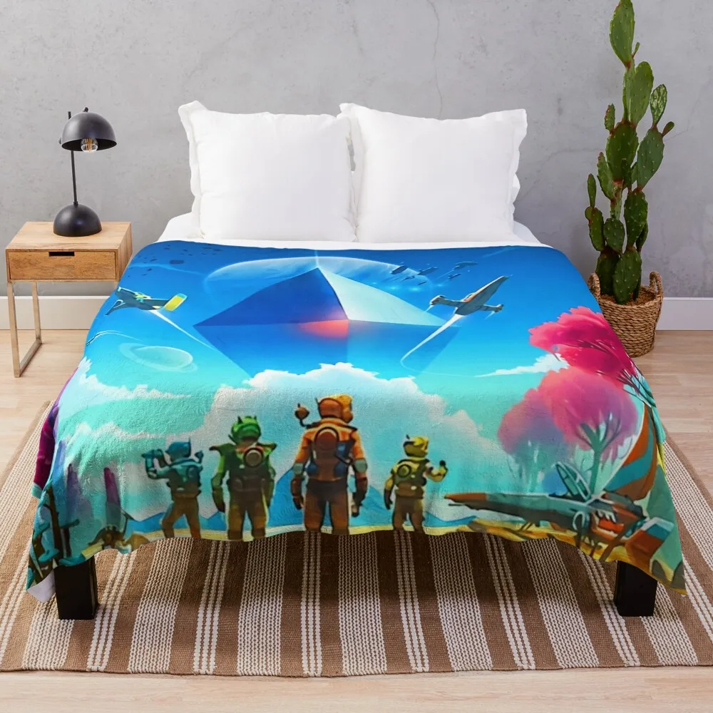 

No Mans Sky Throw Blanket For Sofa Thin blankets and throws anime warm winter Blankets