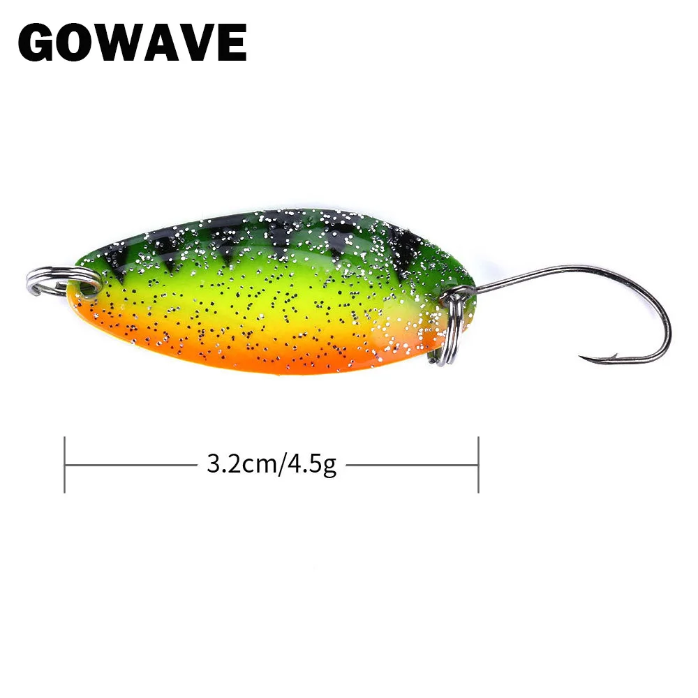 GOWAVE New Imitating Trout Spoon Lures 3.2cm 4.5g Metal Spinner