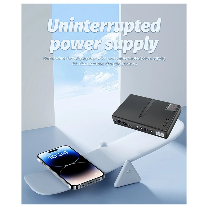 ABRU-New No Battery UPS Uninterruptible Power Supply Router DC1018L Router 5V9V12V Optical Modem Monitoring Backup EU-PLUG