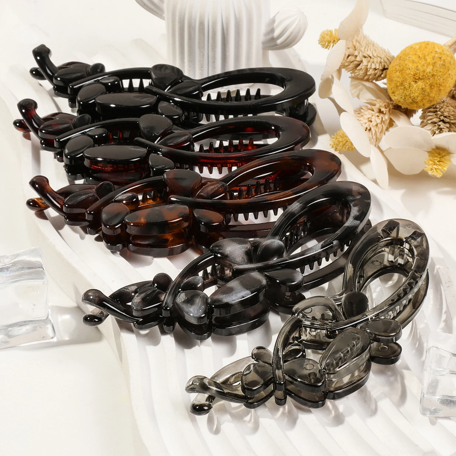 Leopard Butterfly Hair Clip - Stylish Hair Claw Accessory