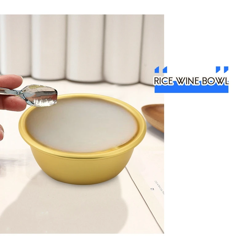 A15F-300ML Korean Rice Wine Bowl Light And Strong Aluminum Cup Perfect For BBQ Parties Camping And All Occasions, 4PCS