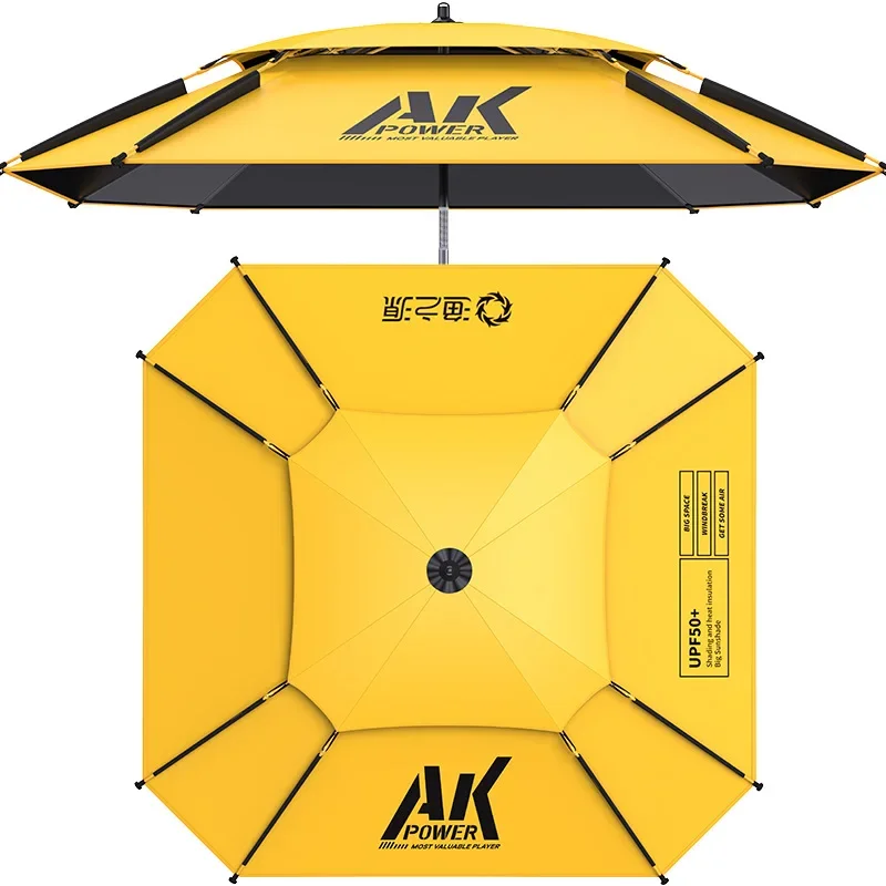 Upgraded Large Fishing Umbrella Innovative Octagonal Outdoor Umbrella Sunshade Waterproof Beach Camping Backyard Large Parasol