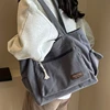 Simple Corduroy Tote Bag, Solid Color Shoulder Bag,