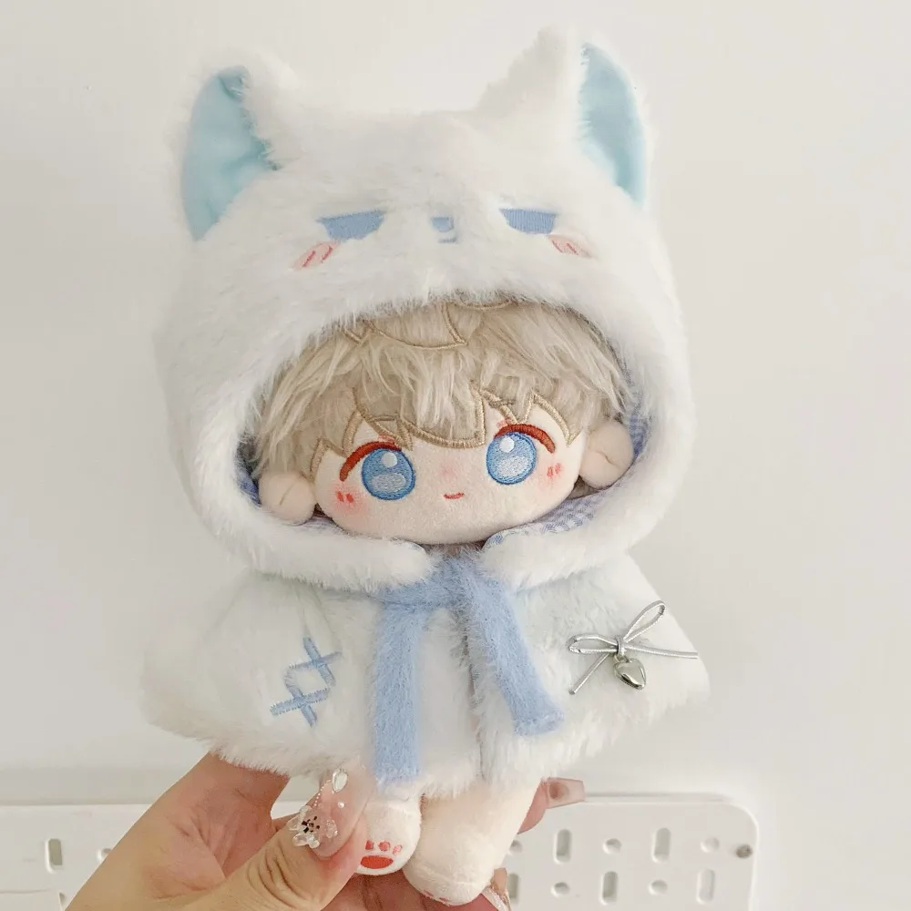 No Attributes Dolls Clothes Cloak 10cm Cotton Clothes Dress Up Suit 20cm Clothes Outfit Cute Blue Clothes Set Accessories
