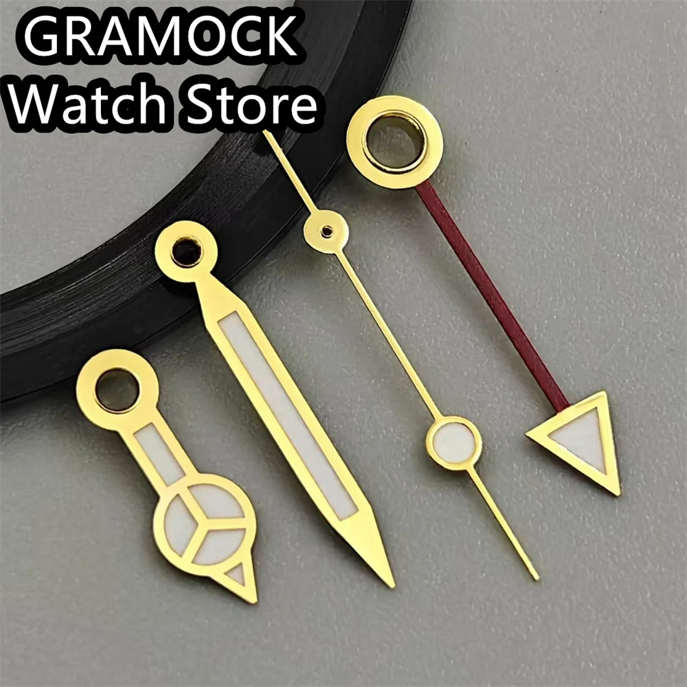 Gramock Uhrzeiger Silber Schwarz Gold Roségold Zeiger grün leuchtend fit nh34/ronda 515-24h Uhrwerk – Detail 17