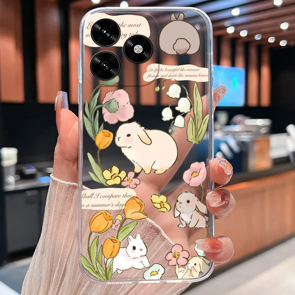 Lovely Bear Cartoon Clear Soft TPU Silicone Protective Phone Case Cover