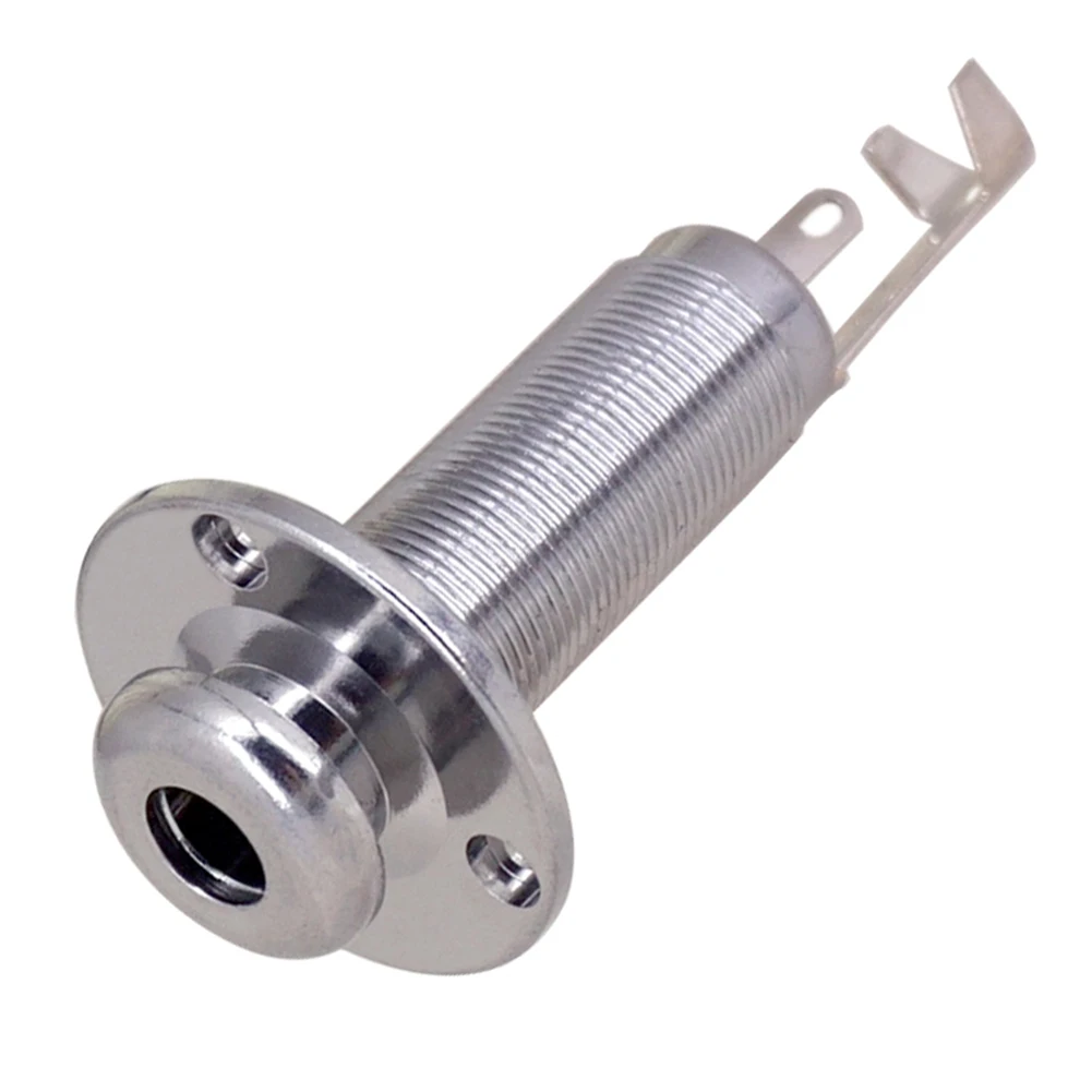

1pc Brass Guitar Socket With Screws Acoustic Electric Guitar Stereo End Pin Jacks Socket Plug 6.35mm 1/4 Inch Parts Accessories