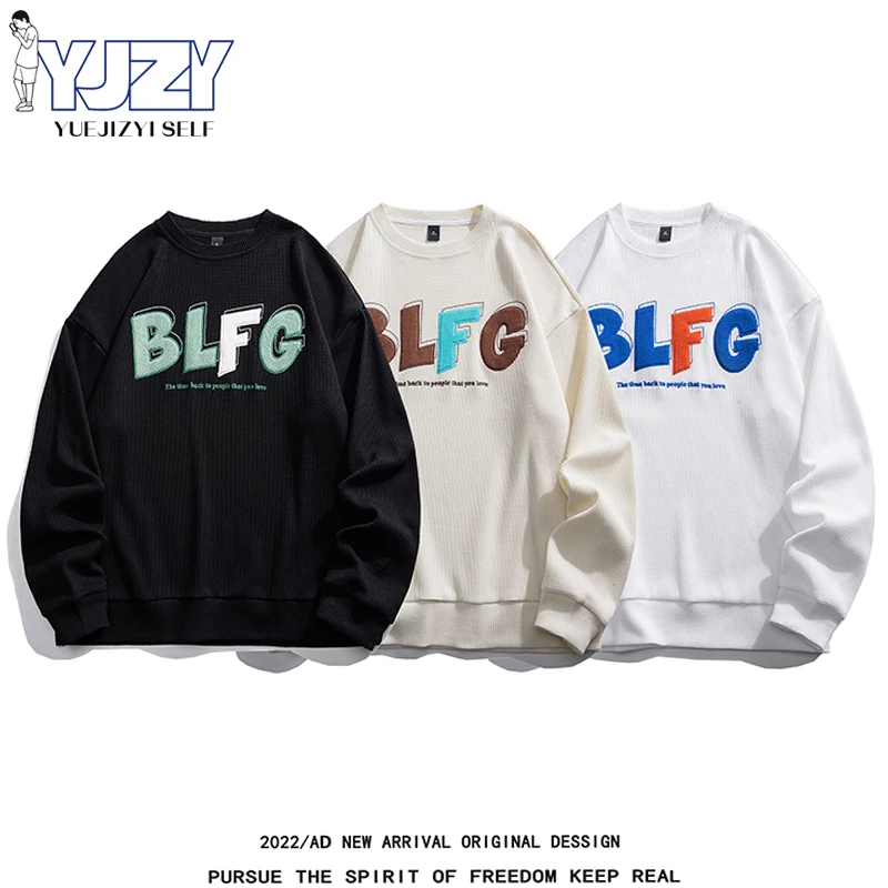 

Men Retro Embroidery Multi-Color Sweatshirt Autumn Hip Hop Streetwear Harajuku Sweatshirt Korean New Couple Hoodie Oversized Men