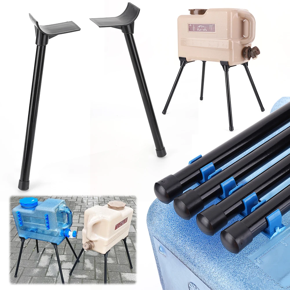 Camping Bucket Stand Strong Load Bearing Foldable Ice Box Holder Detachable Water Bucket Bracket BBQ Picnic Accessories