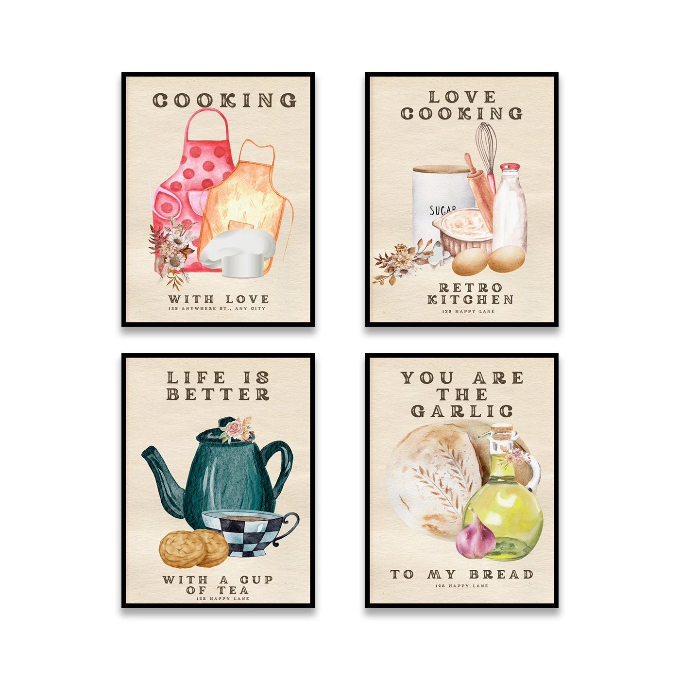 vintage style kitchen wall art new home gifts home kitchen dining room wall decor poster - aliexpress
