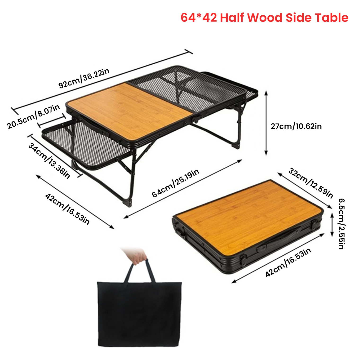 طاولة شبكية حديدية قابلة للطي ومحمولة، مصممة للاست...