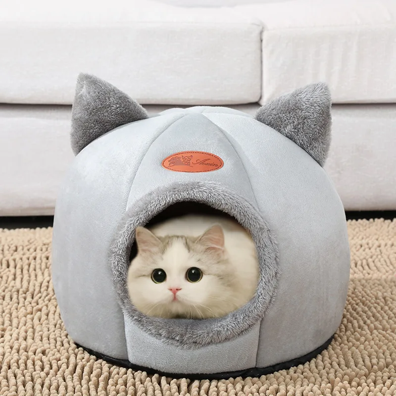 

Cat Bed Pet House Soft Warm In Winter Cave Bed Dog Basket For Small Dogs Warm Cats Bed Mat Kennel Puppy House Pet Pad Nest