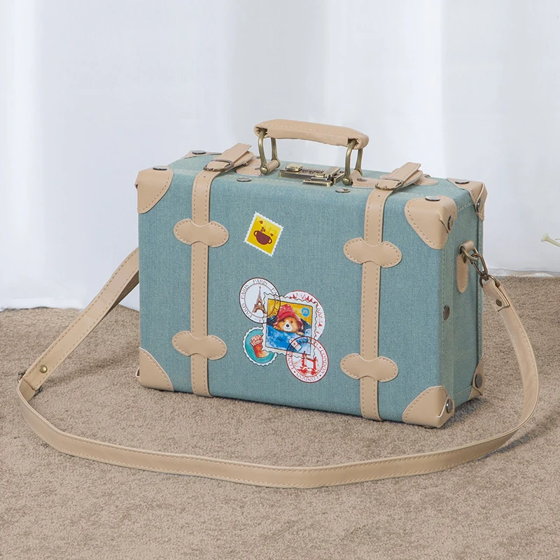 

2023 Retro Rolling Luggage Spinner Vintage Leather Trolley Suitcase with Wheel Women Trolley Travel Bag Men Carry On Luggage