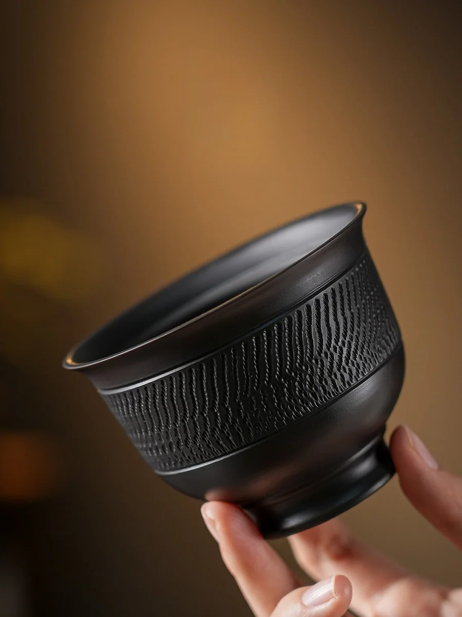 Jianshui Purple Pottery Gaiwan Ceramic Handmade Household Kung Fu Tea Set Tea Bowl Cup Maker Ceremony