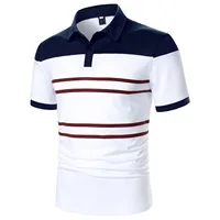 Men's Striped Turn-down Shirt Short  Sleeve Regular Fit  Shirt Preppy Clothes For Men Work Outdoor Sports T Shirt Shirts For Men