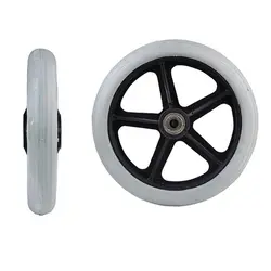 Anti-Slip 6-Inch Solid Rubber Tire for Carts, Wheelchairs, and Trolleys (Grey)