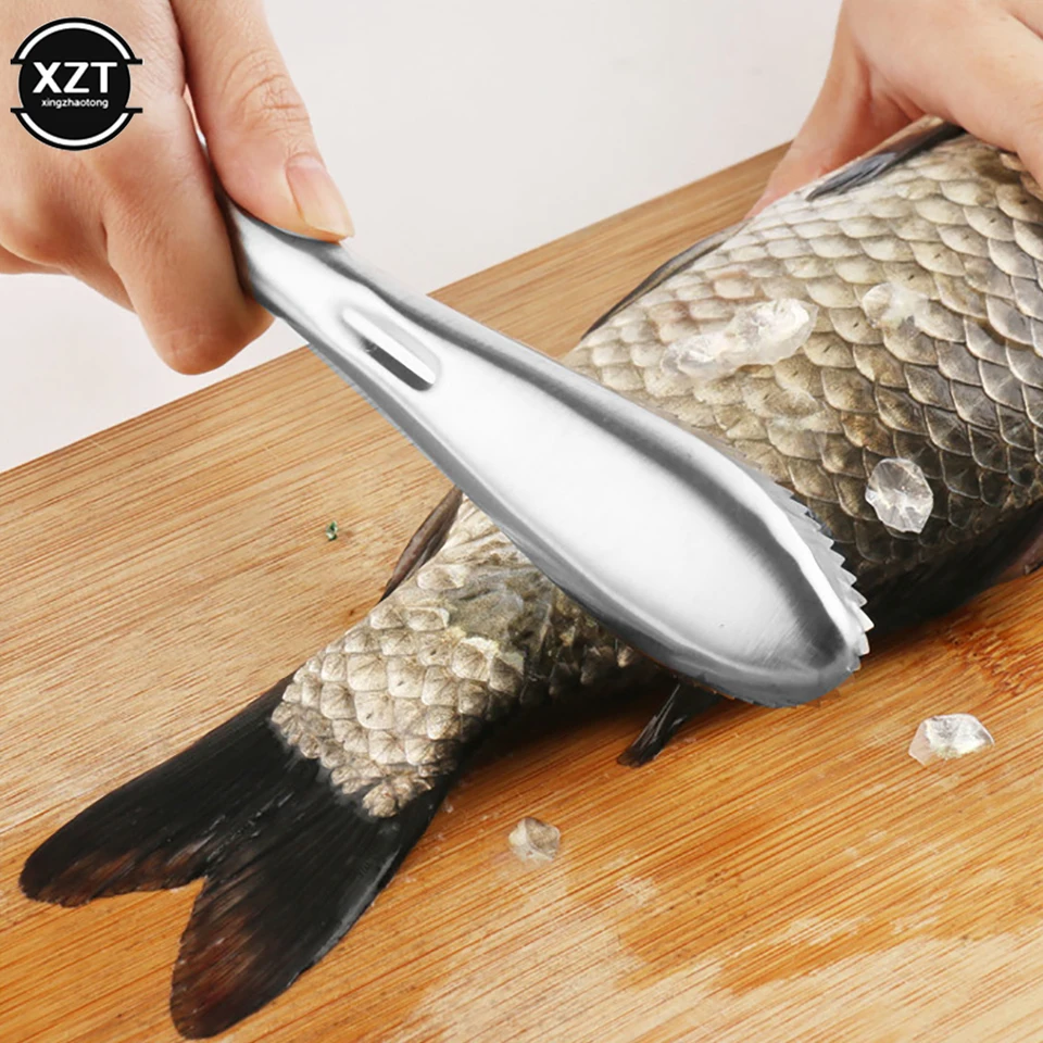 Raschietto Per Squame Di Pesce Con Copertura - Strumento Da Cucina Per Pulire Pesce Senza Sporcizia