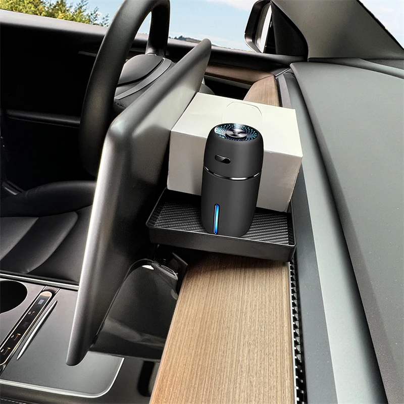 For Tesla Model 3 Y Center Console Organizer Tray Magnetic Under Screen Storage Box Dashboard Organizer Tissue Holder Glovebox car console organizer