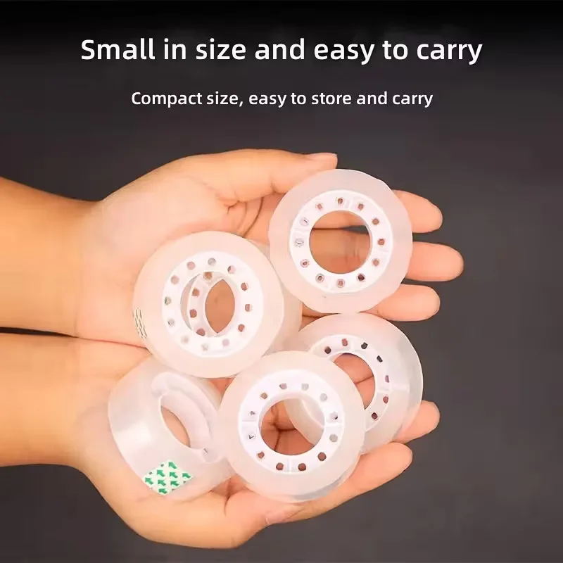 선물 포장, 공예, 사무실 및 가정용 고품질 투명 접착 테이프 10롤, 테이프 디스펜서에 적합