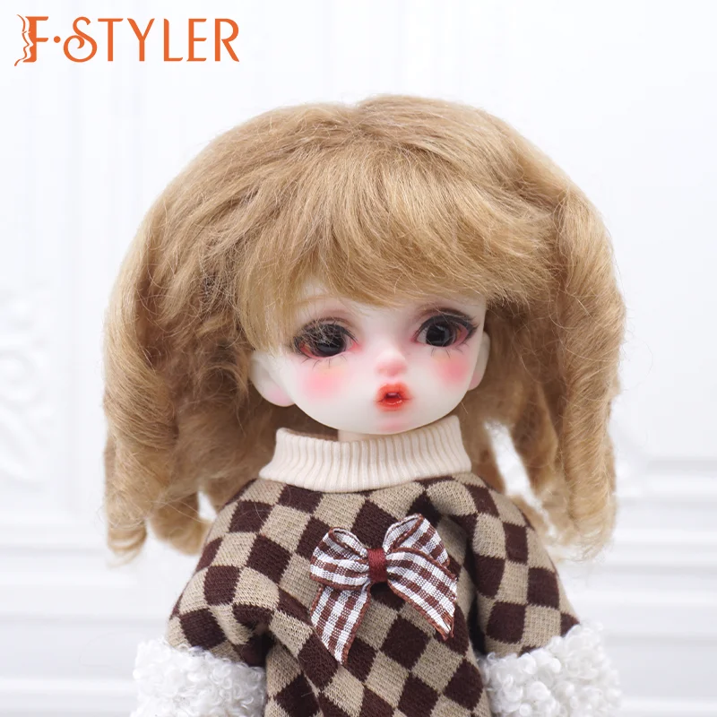 

FStyler кукла парик Завитки стиль BJD Кукла Мягкие синтетические мохеровые волосы различных цветов аксессуары на складе 1/3 1/4