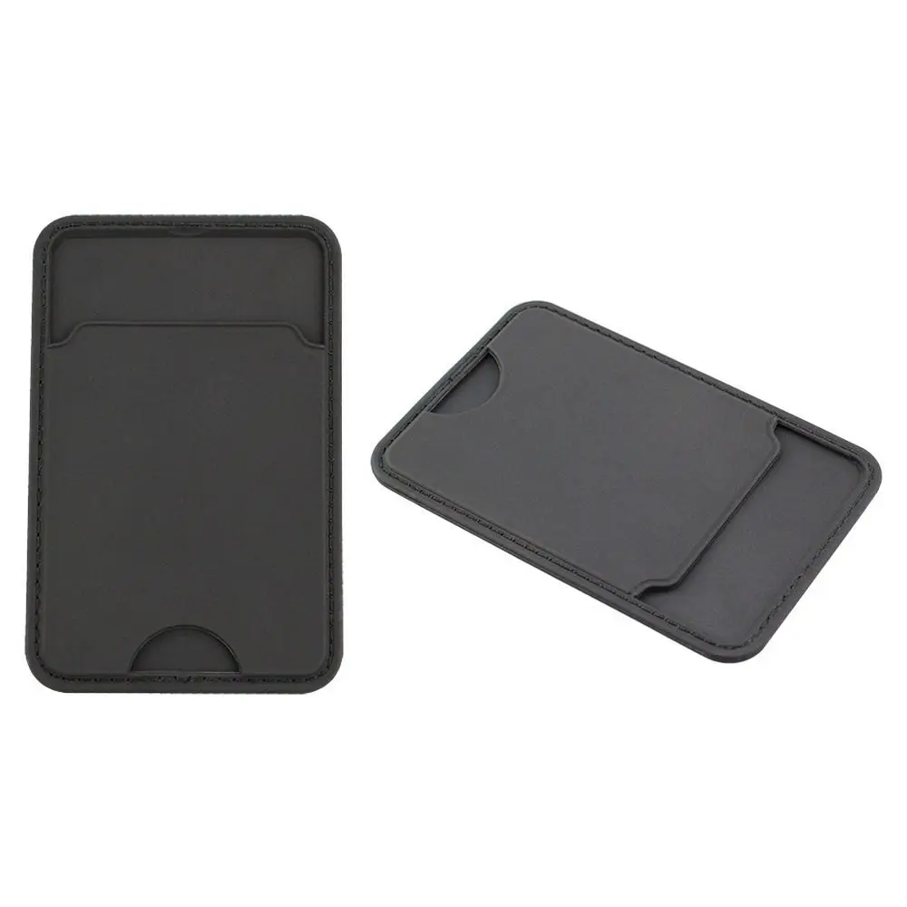 2Pcs Mobile Phone Back Slot Card Holder Wallet Case Silicone Phone Pouch Mobile Back Paste Sticker Bus/ ID Bank Card Paste