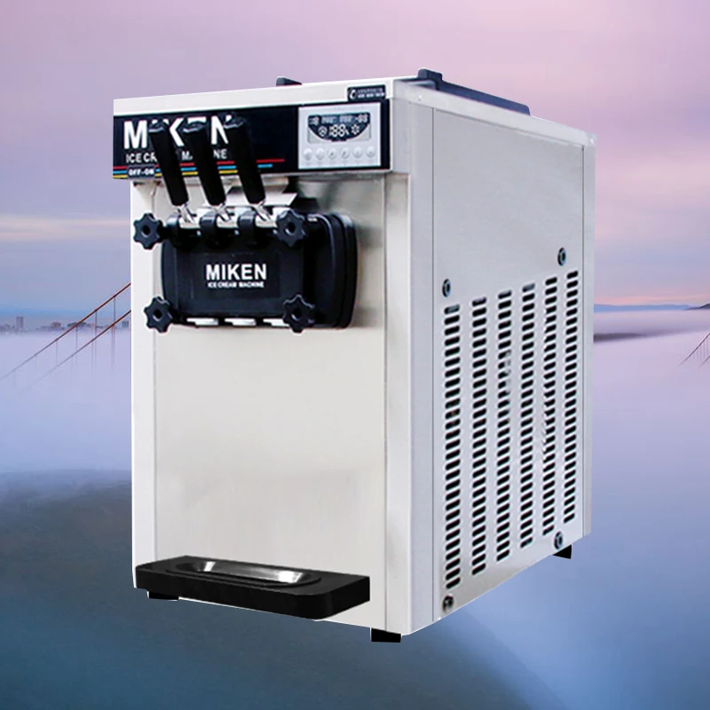 

PBOBP Three Flavors Ice Cream Machine Commercial Soft Ice Cream Makers Desktop Sundae Ice Cream Production Machine