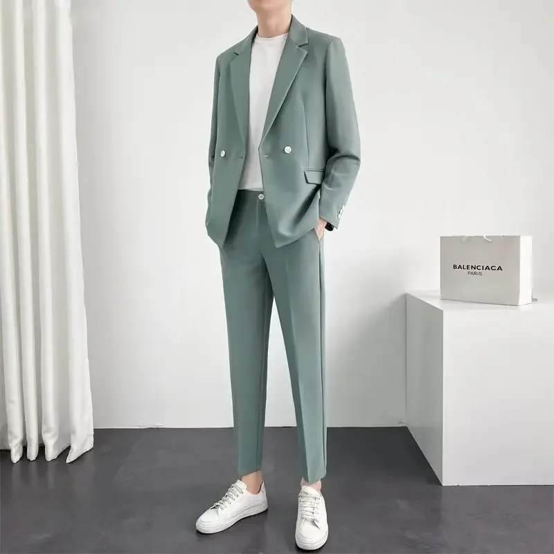 Men Western Suit Casual Business Partner Clothing Spring Autumn Korean Version