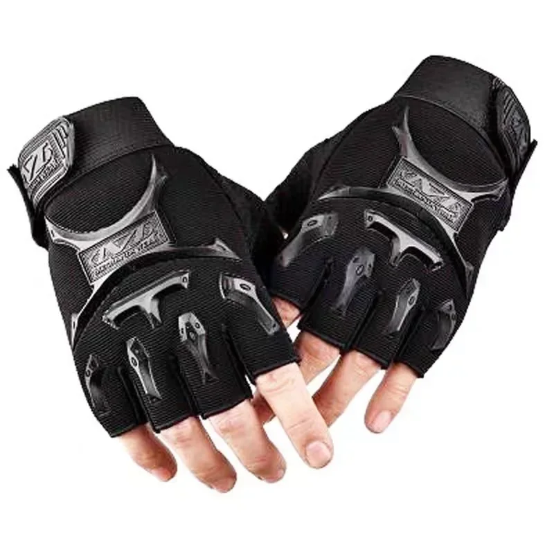 1Pair Kids Fingerless Gloves Camo Anti-Skid Mittens Half Finger Boys Girls Children Outdoor Sport Cycling