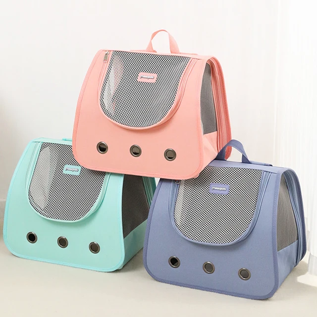 Outdoor Travel Cat Backpack Supplies Portable foldable double shoulder cat bag breathable puppy backpack fashionable and pet bag 5