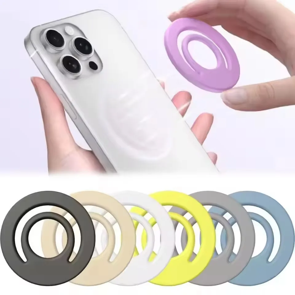 Magnetic Silicone Phone Ring Holder and Grip Strap - Mobile Accessories