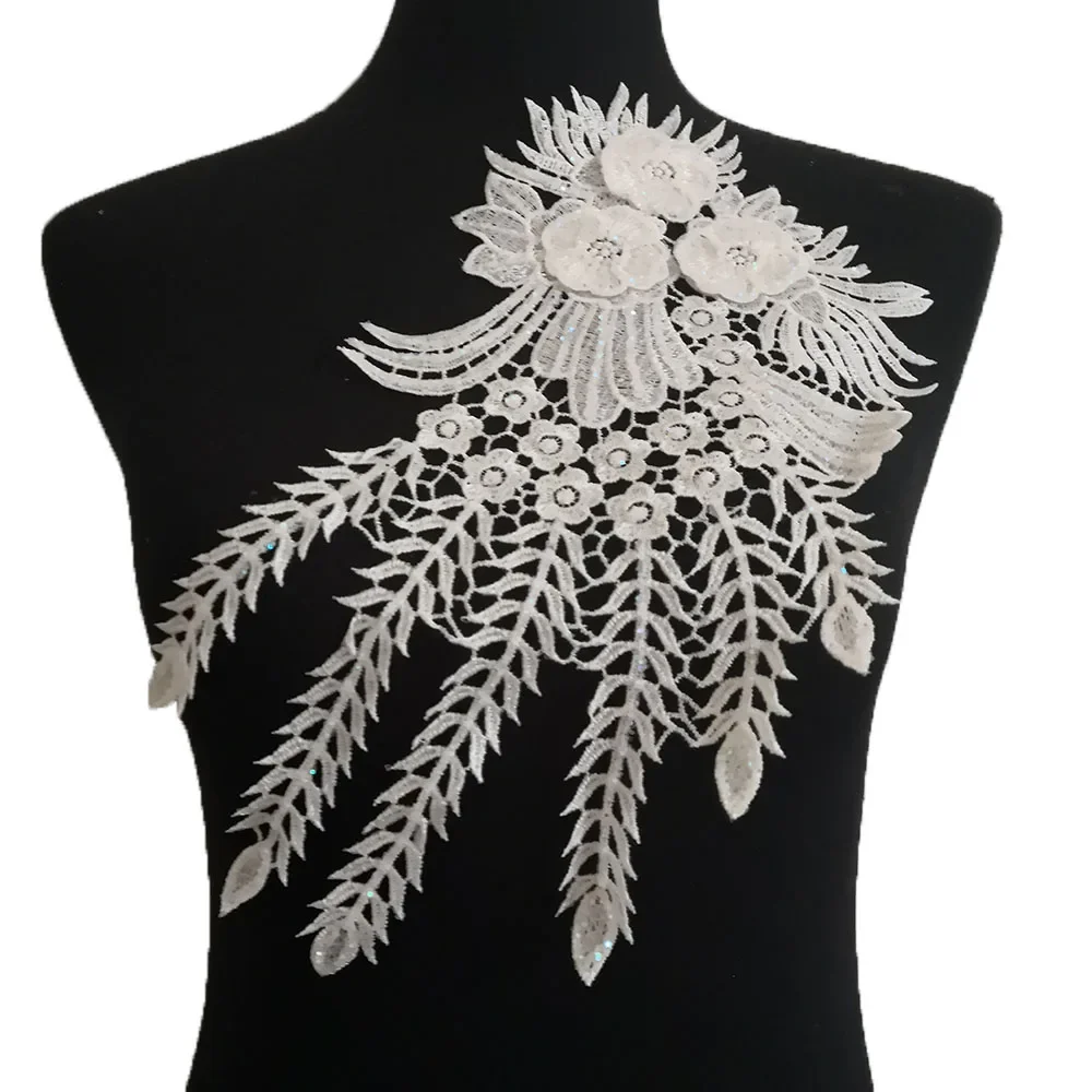 Gold and Silver Sequined Shirt Fake Collar Decoration Rhinestone Feather Clothing DIY Supplies Accessories 1 piece clothing accessories