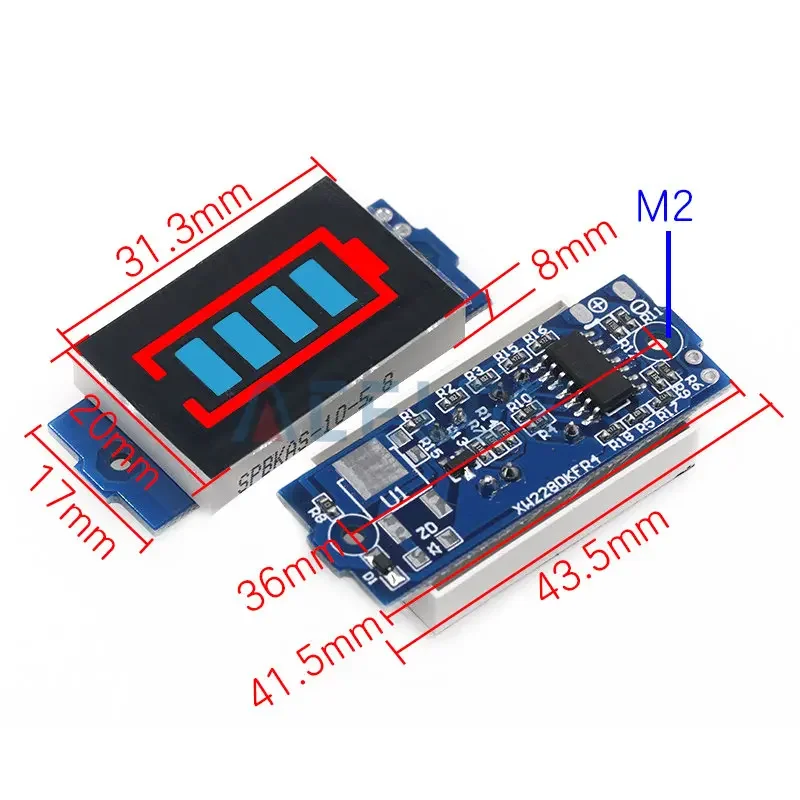 Indicatore Di Capacà Della Batteria Al Lio 1S / 2S / 3S / 4S - Foto 11