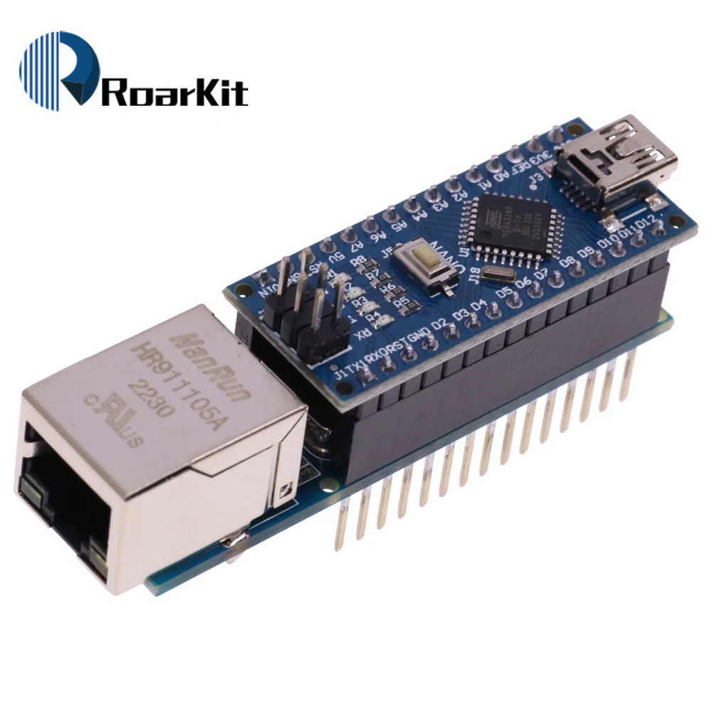 1pcs ENC28J60 Ethernet Shield V1.0 HR911105A For Arduino Kit + 1pcs ...