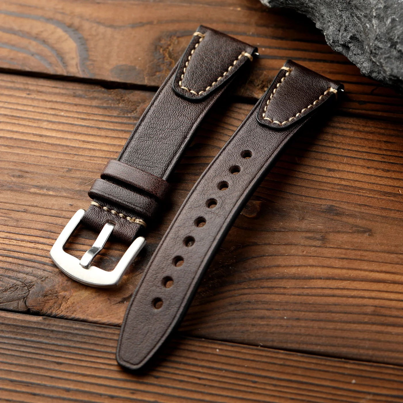 Handmade Genuine Leather Retro Strap with Quick-Release