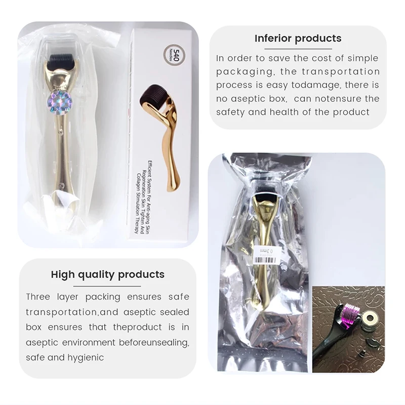 Facial Microneedle Roller Massage DRS 540 Derma Roller Needle Instrument Face Roller Massager Needles Skin Care Tool for Face - Image 4