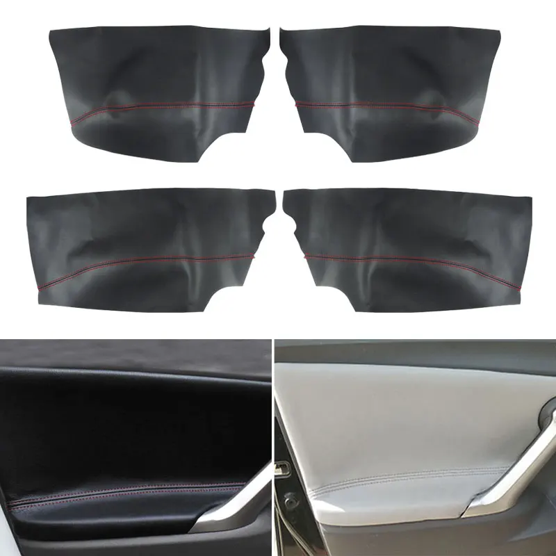 

Для Toyota Verso 2009 - 2013 2014 2015 кожаный подлокотник из микрофибры для двери панель с крепежными фитингами аксессуары для интерьера автомобиля