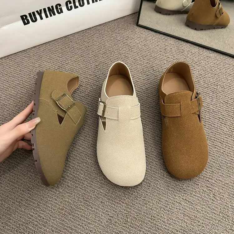 

Мокасины женские с круглым носком, мягкая Осенняя обувь без шнуровки, повседневные ботинки, Ретро стиль, на шнуровке