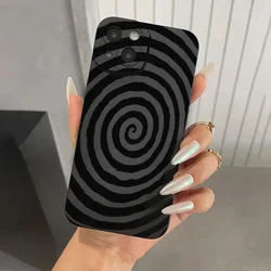 Custodia per telefono in silicone con motivo a cerchio a vortice