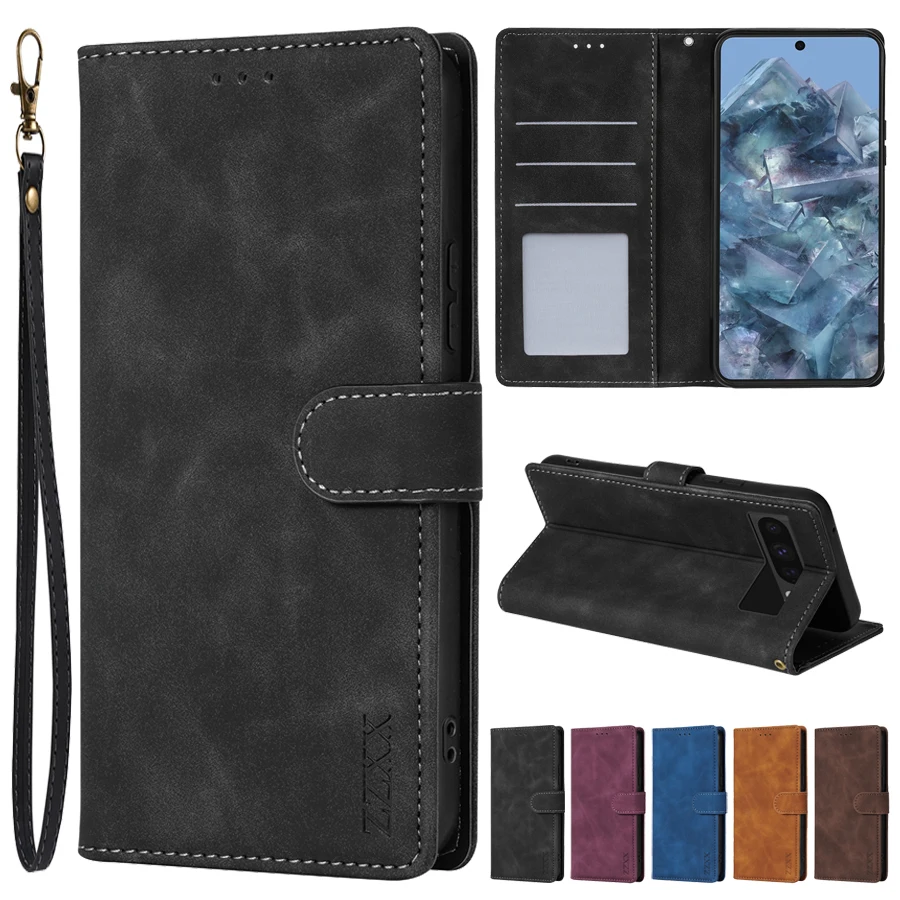 

Wallet With Card Slot Photo Frame Support Magnetic Flip Leather Case For Google Pixel 8 Pro 7 Pro 7a 6 Pro 6a Anti Drop Cover