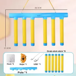 Catch Sticks Sensory Reflex Challenge Game - Enhance Coordination & Reaction Skills (Light blue)