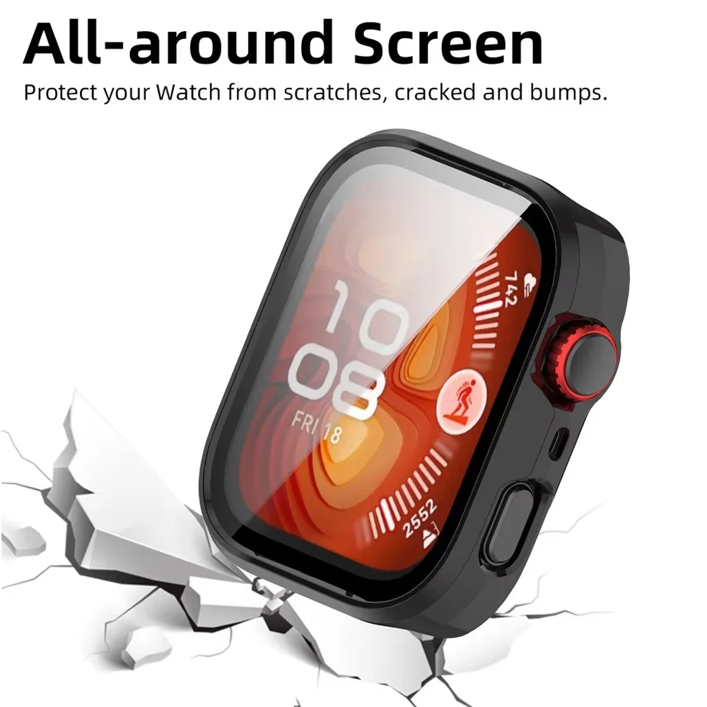Premium Tempered Glass Watch Case with All-Around Screen Protection