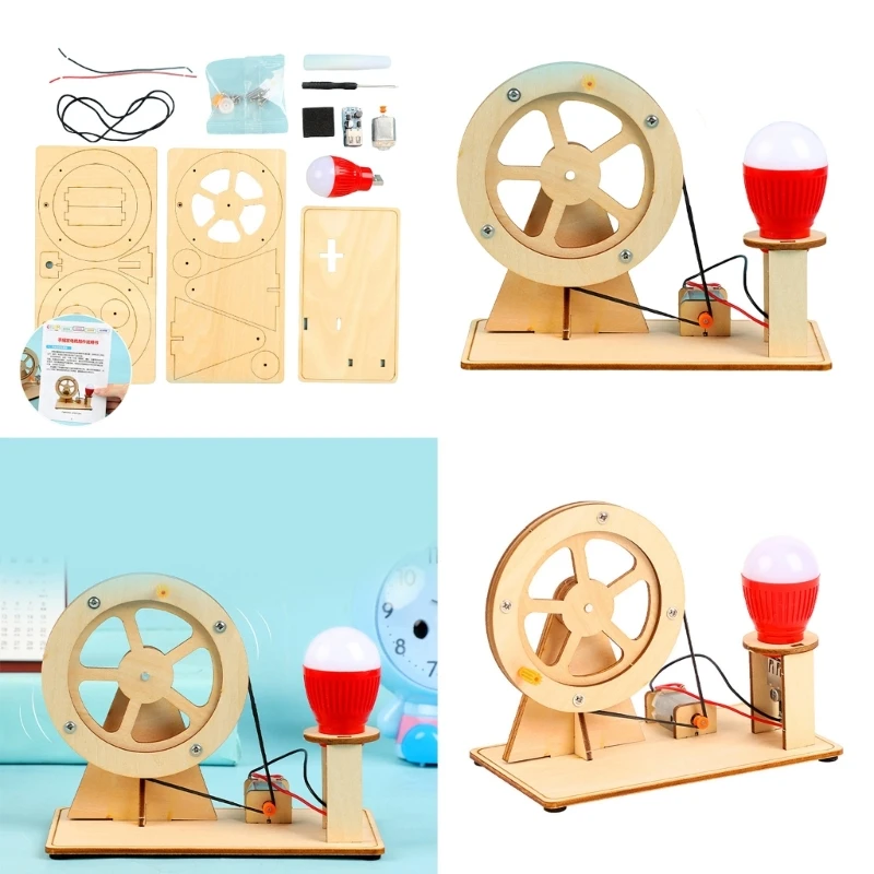 

Handheld Crank Generator Power Kits DIY Hand Crank Generator Education Generator Science Experimental Model Kits HXBE