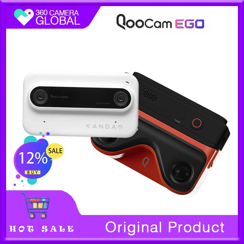 Kandao Qoocam Cool Look Ego 3d Stereo Camera, Binocular 4k Vr Adaptation, Stereoscopic Image Display