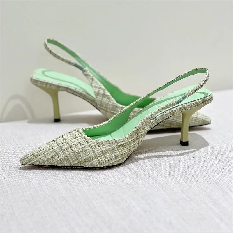 

2023 Fashion Spring Summer Pumps For Women Office Shoes Thin High Heels Pointed-toe Femals Party Shoes Womans Sandals Med Heels