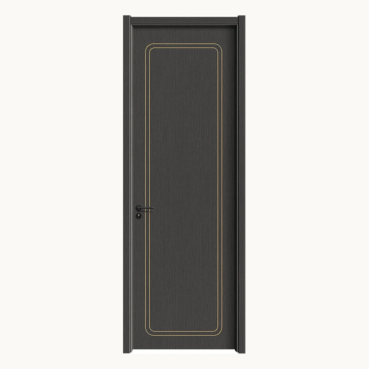 Popular hot sale carbon crystal timber door environmental protection modern door interior room solid wood door 2