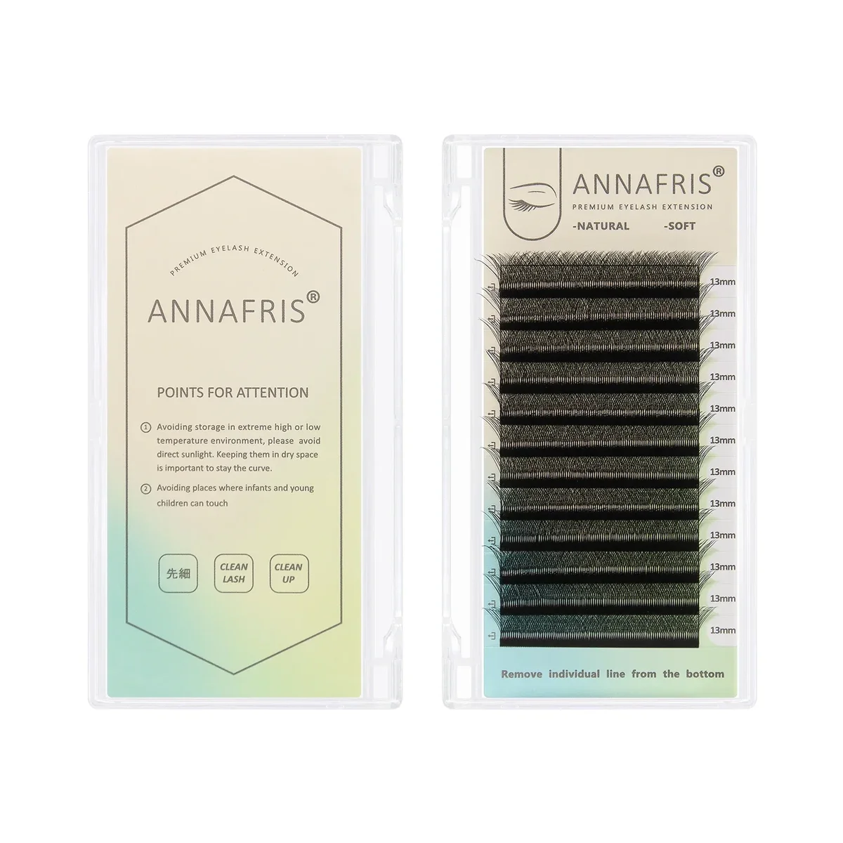 ANNAFRIS 4D 5D W Shape Eyelash Extension Handmade 12line/Tray Premade Volume Fans Clover W Lashes — view 6