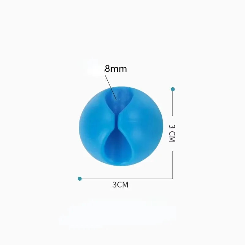 2PCS Round Charger Cord Clips Cable Clip Winder Organizer Desk Tidy Management Wire Adhesive Holder Clamp in Home Office Car