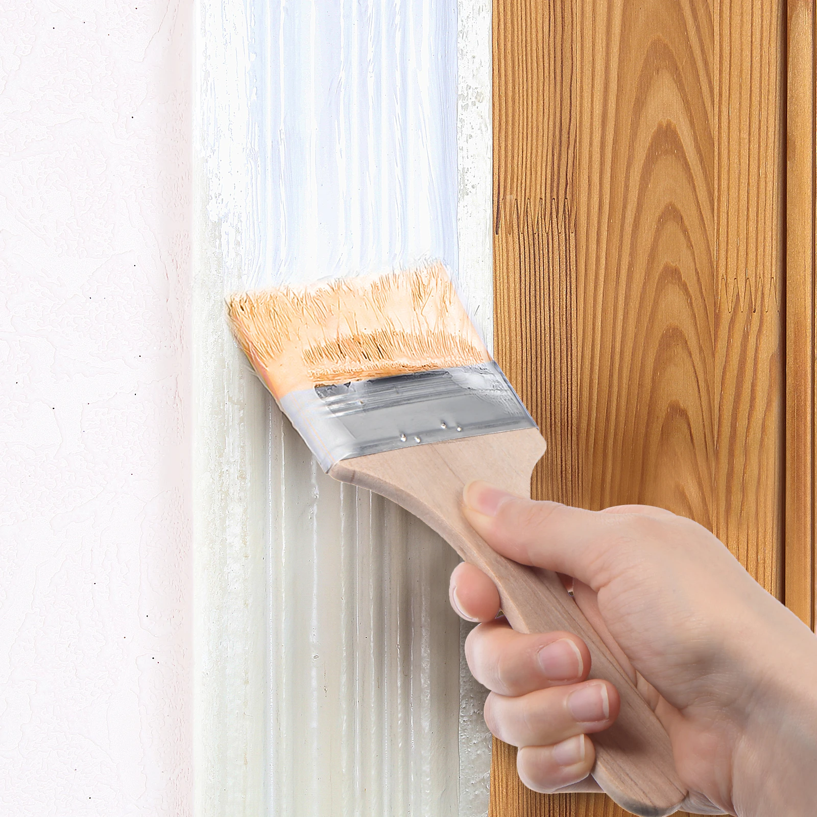 uxcell 6" Paint Brush 2" Width Soft Nylon Bristle with Wood Handle for Wall, Cabinets, Fences Yellow 12 Pcs